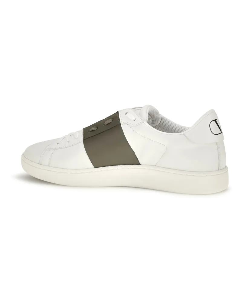 Valentino Garavani Rockstud-Embellished Leather Sneakers — White White