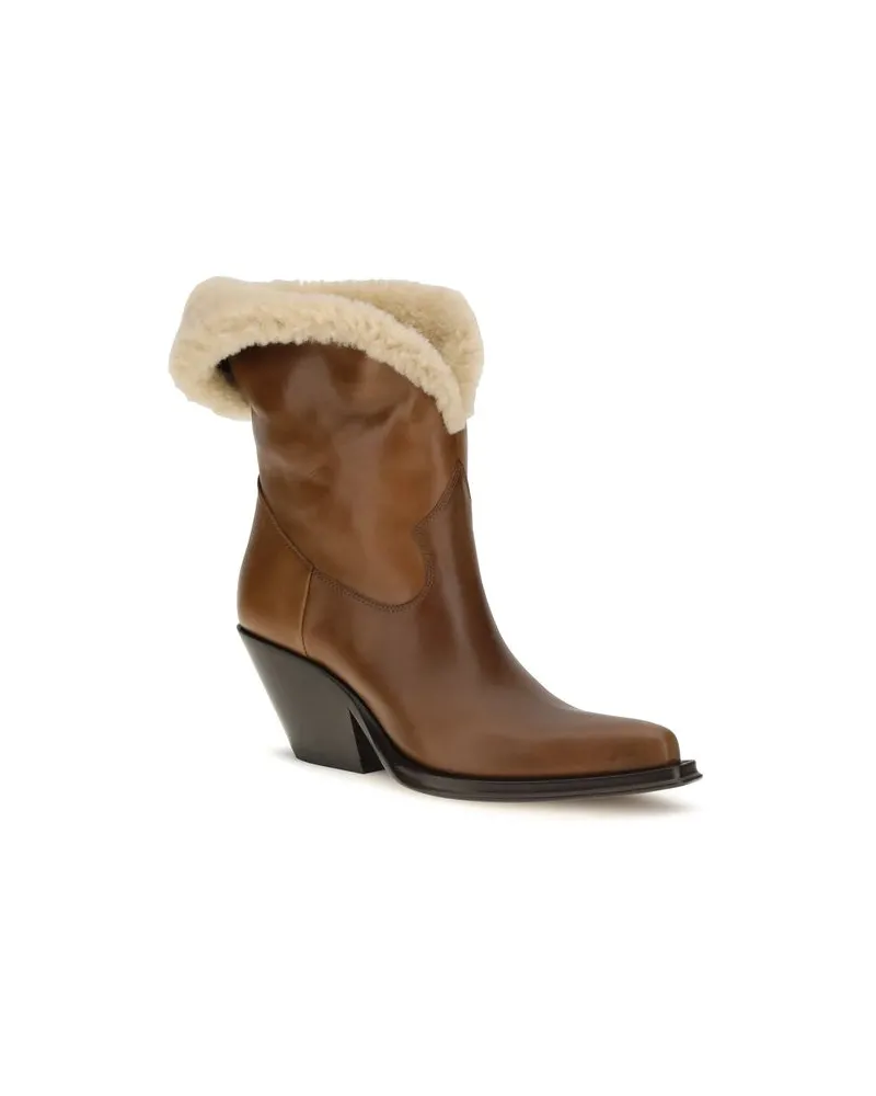 Chloé Azelan Ankle Boot — Brown 