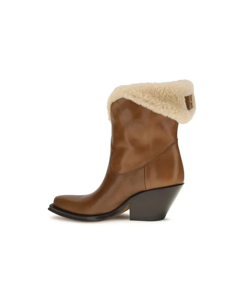 Chloé Azelan Ankle Boot — Brown 