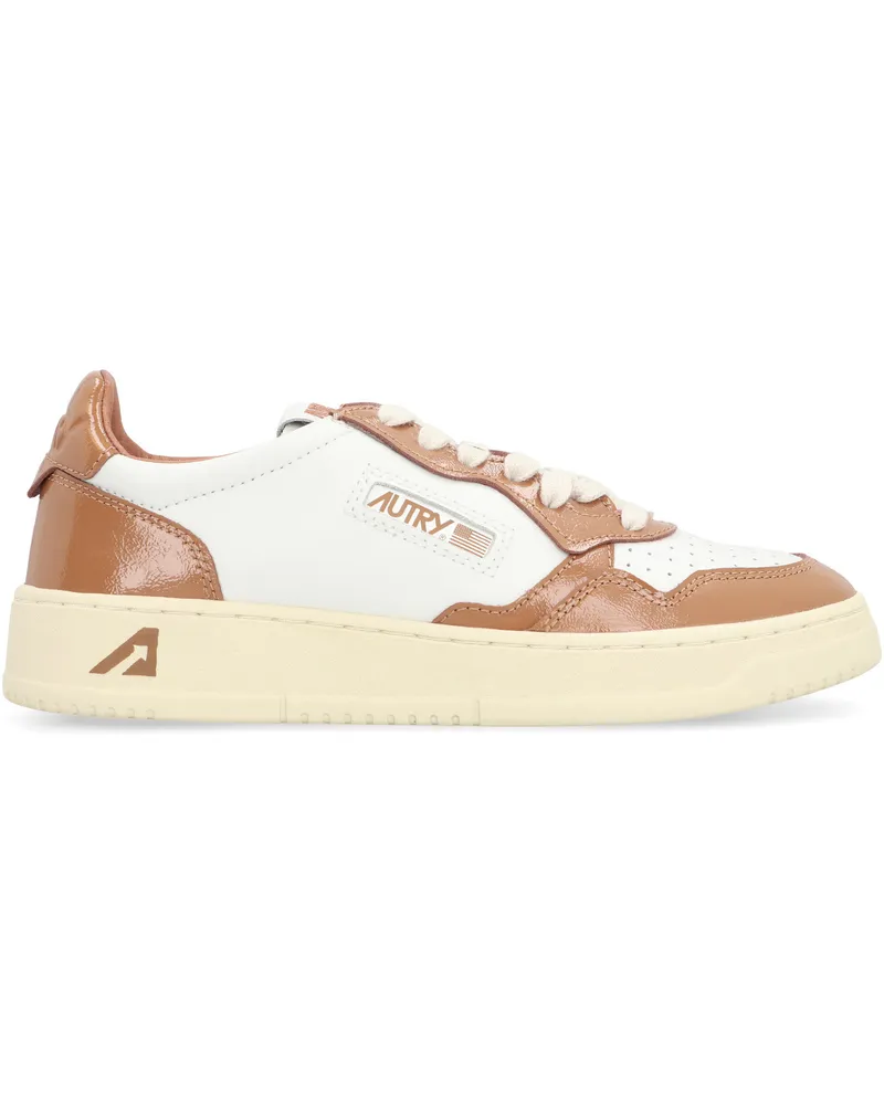 AUTRY Women's Sneakers Medalist Leather White-Brown Sugar Trainers White/brown White
