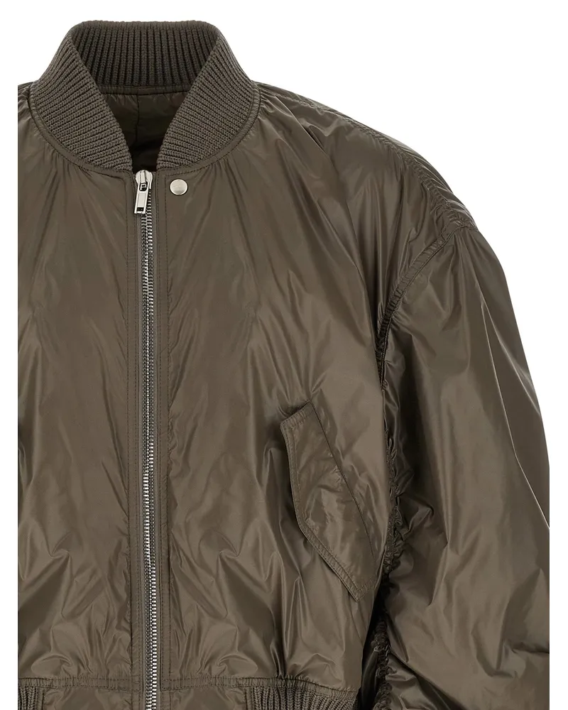 Rick Owens Secchia Flight Bomber Jacket — Gray Gray