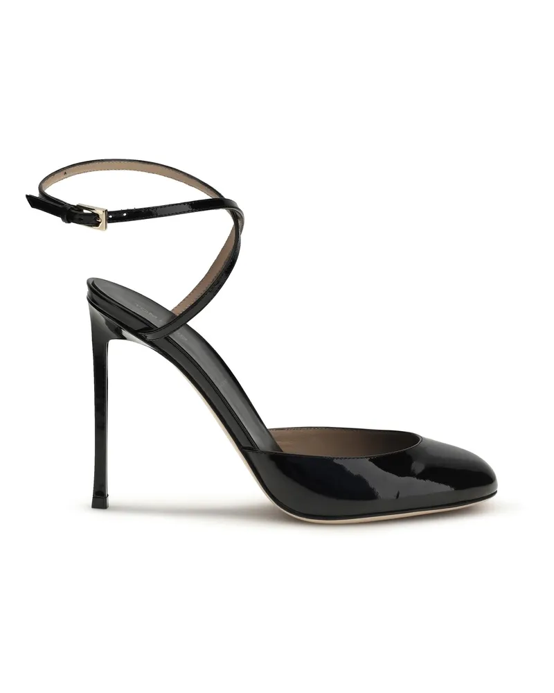 Tom Ford Women's Pumps Selen Patent Black Calf Leather High Heel Shoes Black