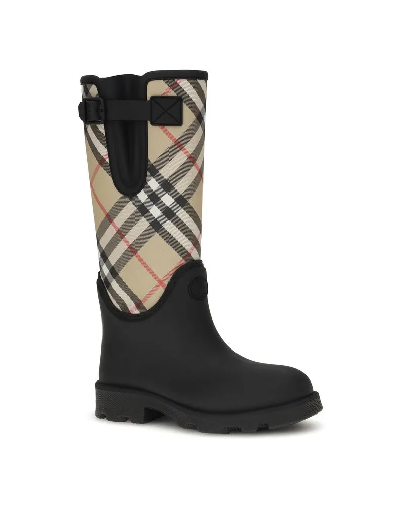 Burberry Women's Black Rubber Rain Boots Black