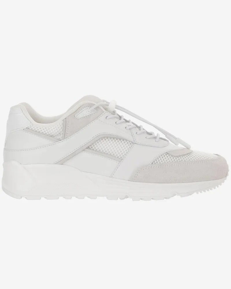 Saint Laurent Men's Sneakers Bump White Leather Trainers White