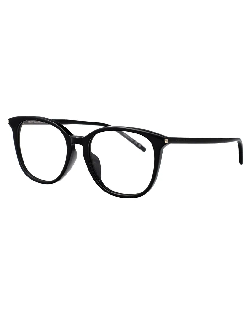 Saint Laurent Women's Optical Sunglasses Black Acetate Black-Black-Transparent Glasses & Frames Black/black/transparent Black