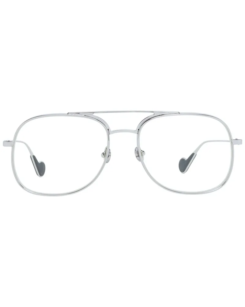 Moncler MO-1044358 Metal Aviator Sunglasses — Silver Silver