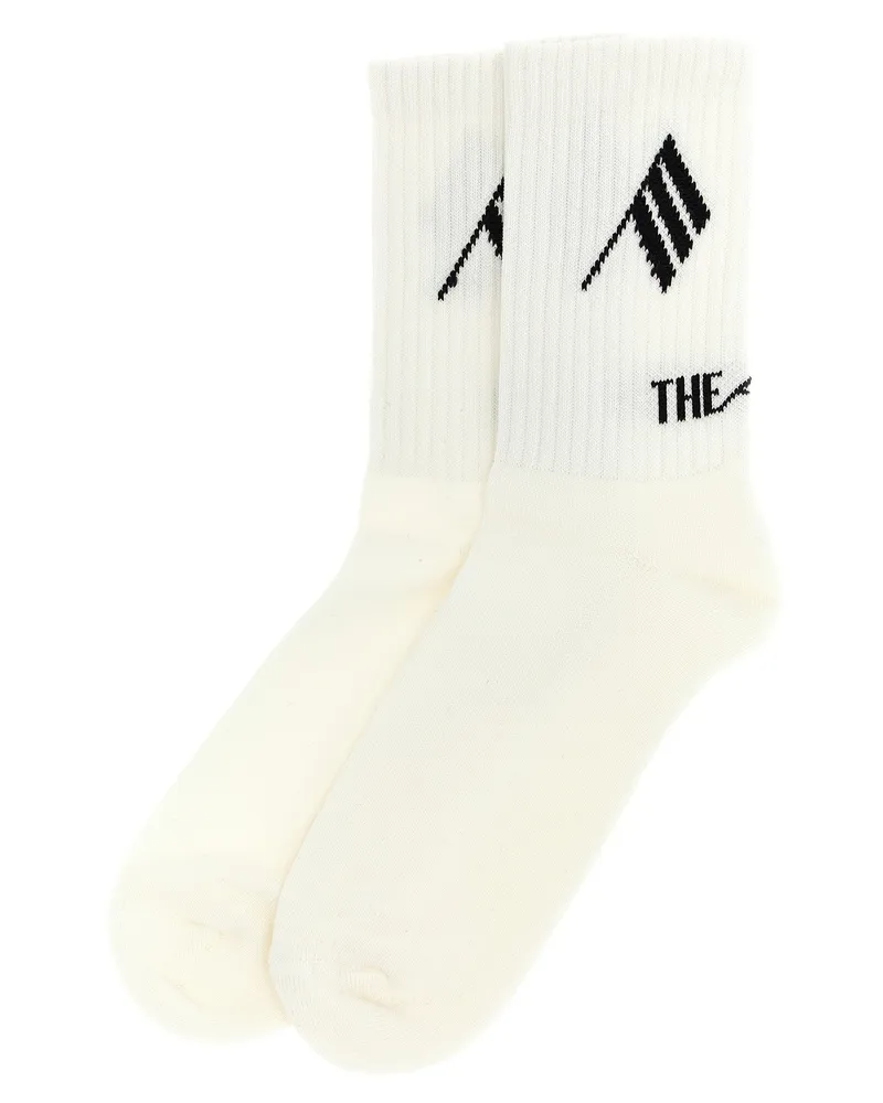 ATTICO Women's Bicolor Cotton Socks Clothing White