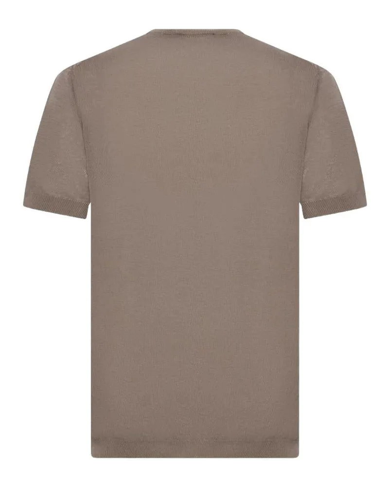 Low Brand Men's Ribbed Crewneck Sweater Beige Cotton Beige