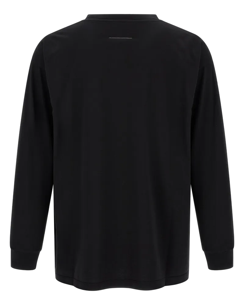 Maison Margiela Logo-Patched Cotton T-Shirt — Black Black