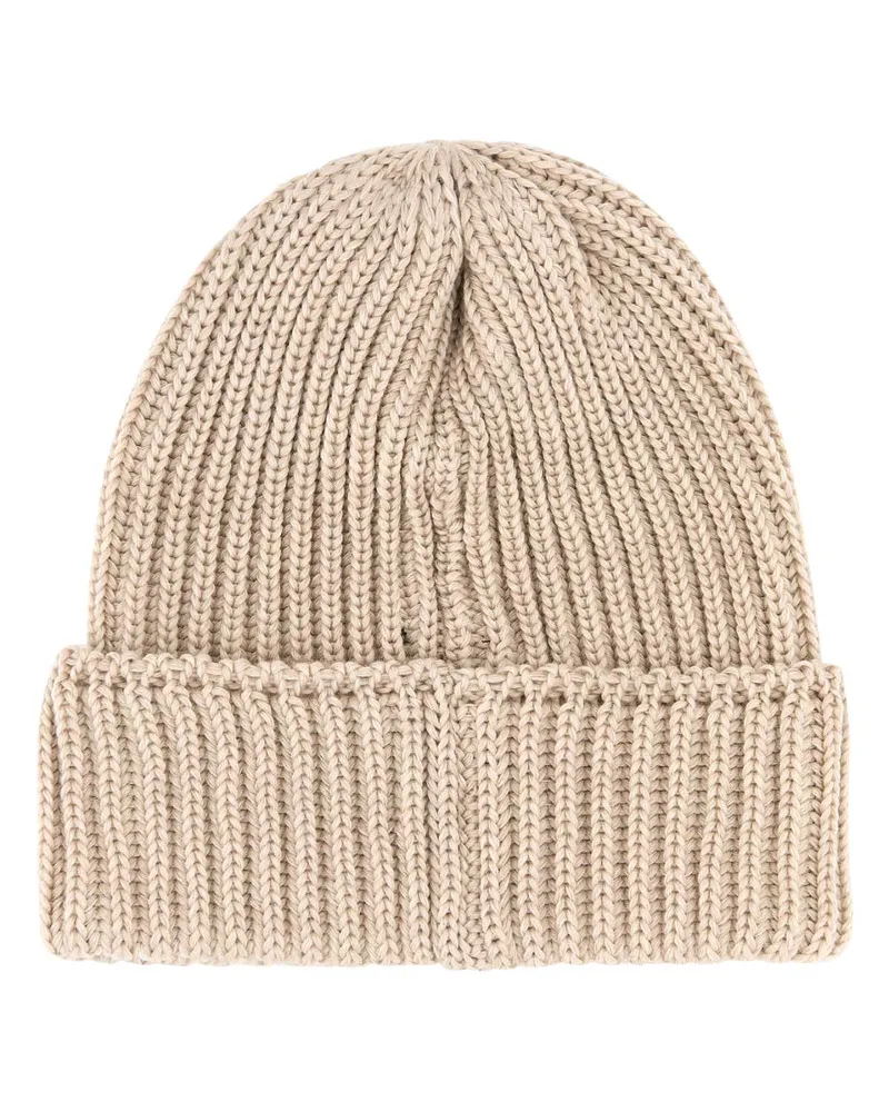NEEDLES Men's Sand Wool Beanie Hat Beige Exterior: Cuffie Beige