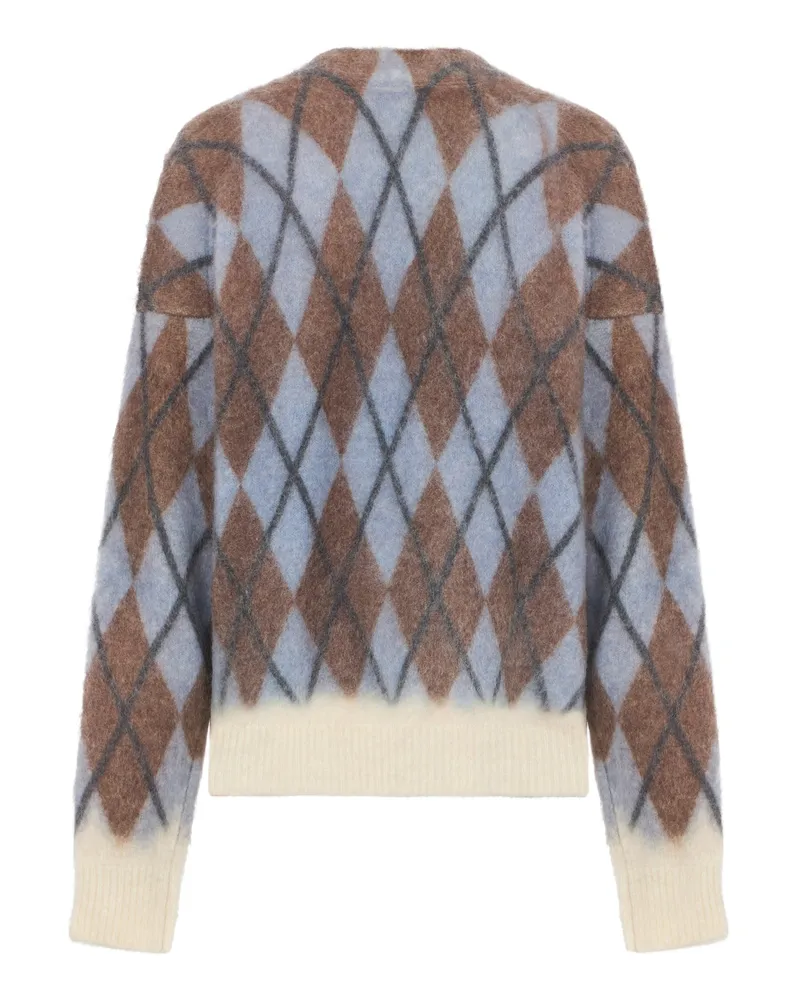 Acne Studios Women Cardigan Mohair Blend Light Blue Cardigans Sweater Blue