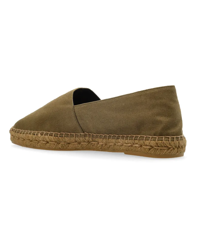 Saint Laurent Men's Cassandre Ysl Logo Espadrilles Green Shoes > Loafers & Sandals Green