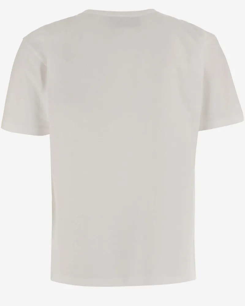 Valentino Garavani Women Cotton T-Shirt With Panther Print Ivory T-Shirts & Jerseys Ivory