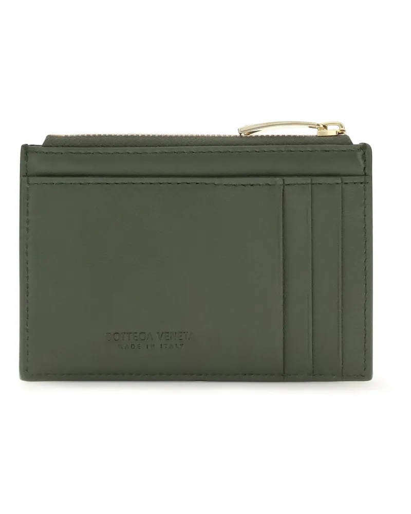 Bottega Veneta Women's Cardholder Intrecciato Green Tweed-Gold Lambskin Wallets & Purses Tweed/gold Green