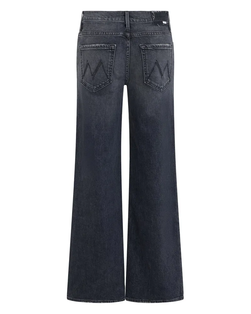 Mother Women's Wide-Leg Jeans Grey Cotton Gray