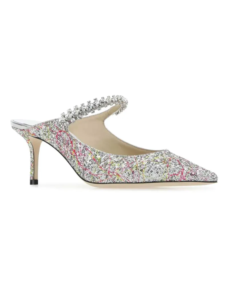 Jimmy Choo Women's Embellished Leather Bing 65 Mules Scarpe Con Tacco High Heel Shoes Multicolor