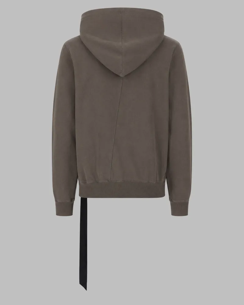 DRKSHDW by Rick Owens Men's Mountain Hooded Sweatshirt Grey Cotton Sweatshirts Sweater Gray