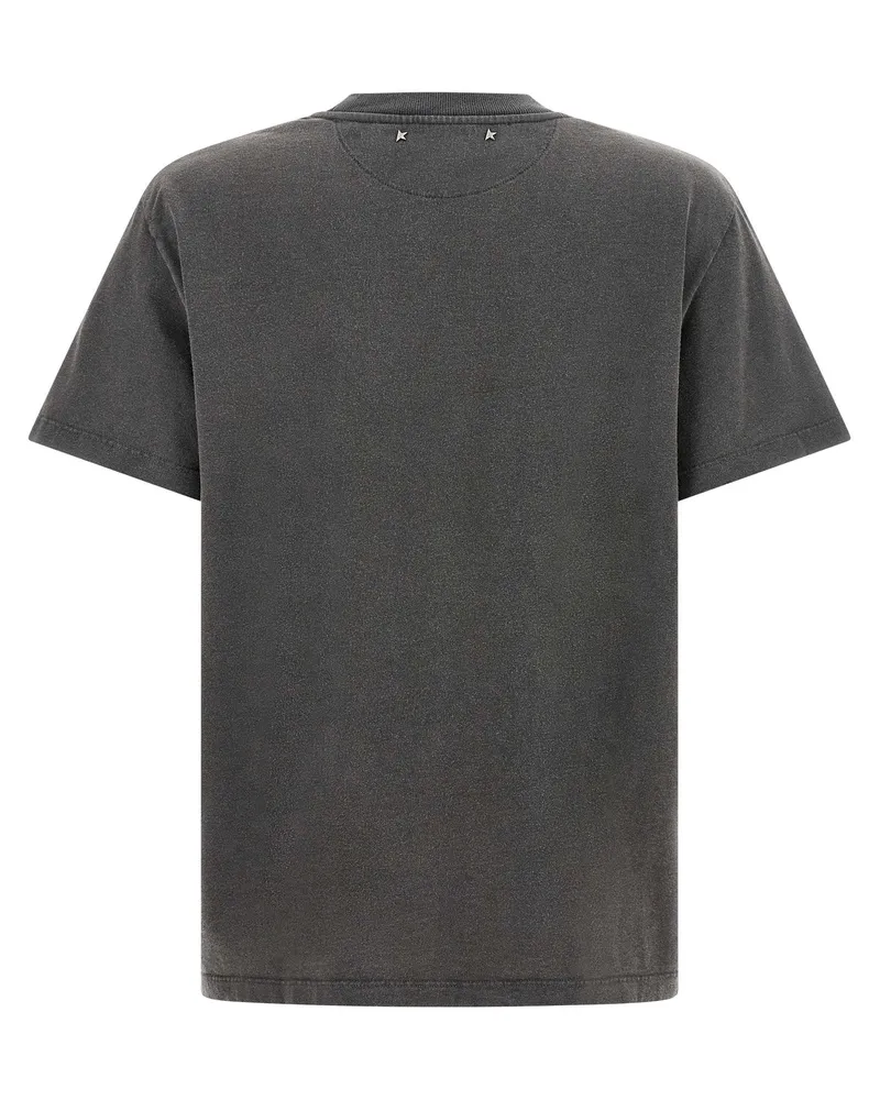 Golden Goose Cabochon Crystal Crewneck T-shirt — Charcoal Charcoal