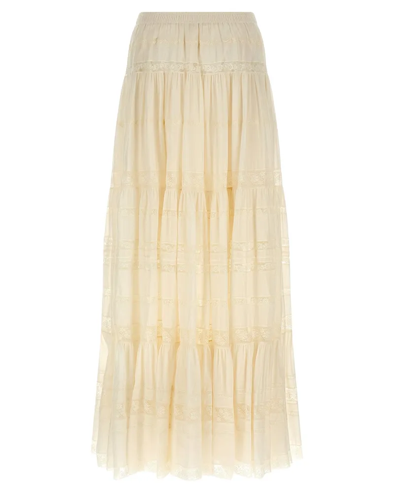 Ermanno Scervino Women's White Cotton Mini Skirt White