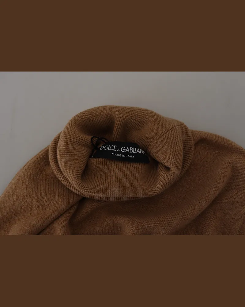 Dolce & Gabbana Men Cashmere Turtleneck Beige Beige