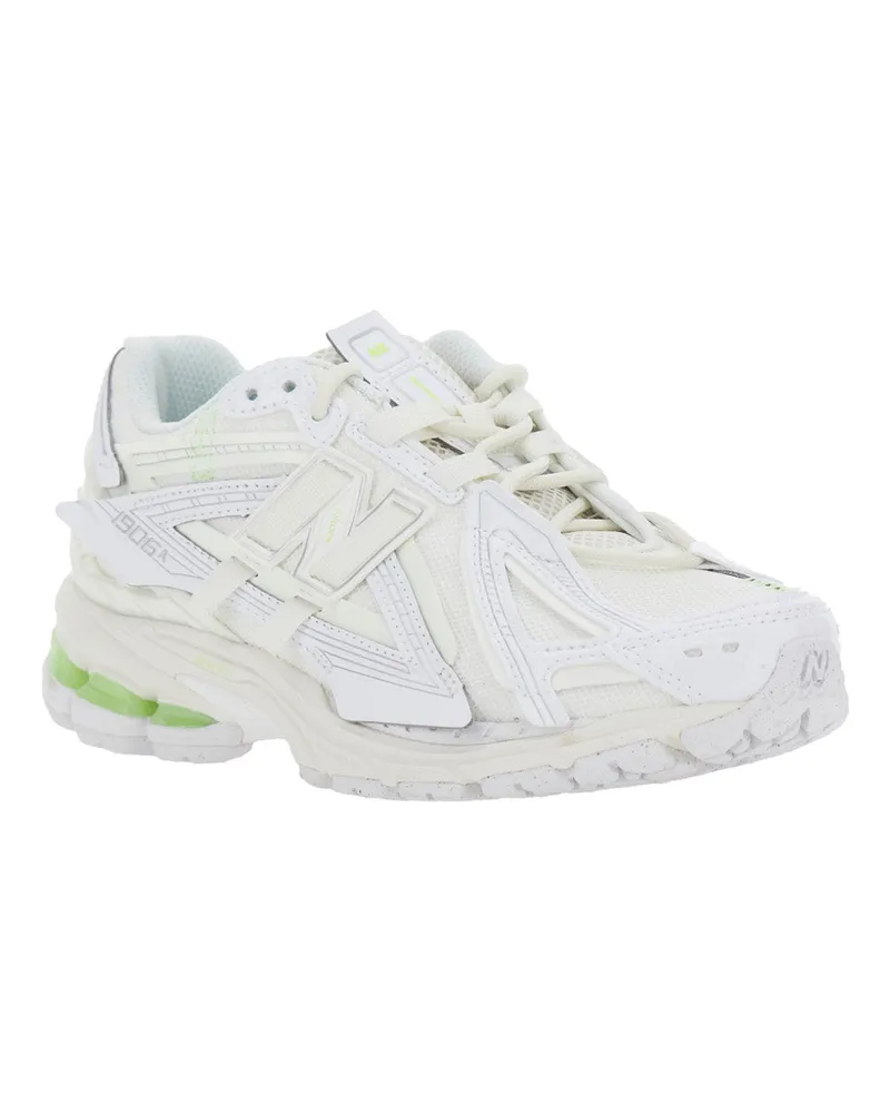 New Balance Unisex White Sneaker With Mesh Design Synthetic Fabric Trainers White