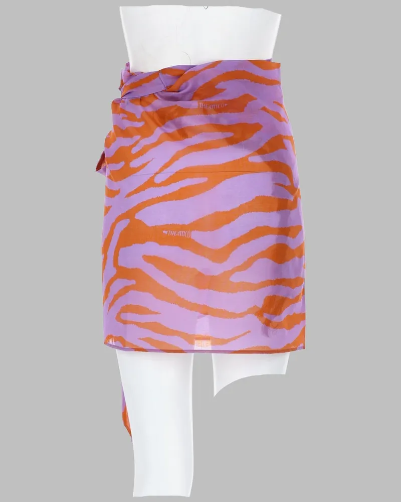 ATTICO Animal Print Cotton Pareo — Multicolor Multicolor
