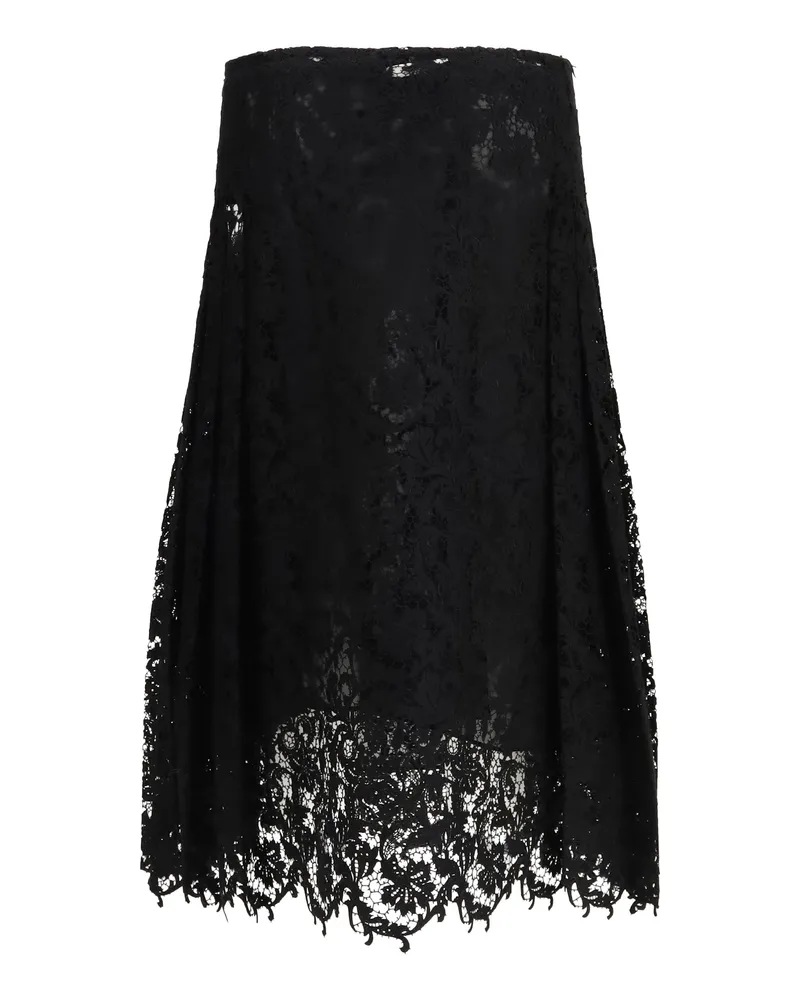 Fendi Macramé Lace Flared Skirt 