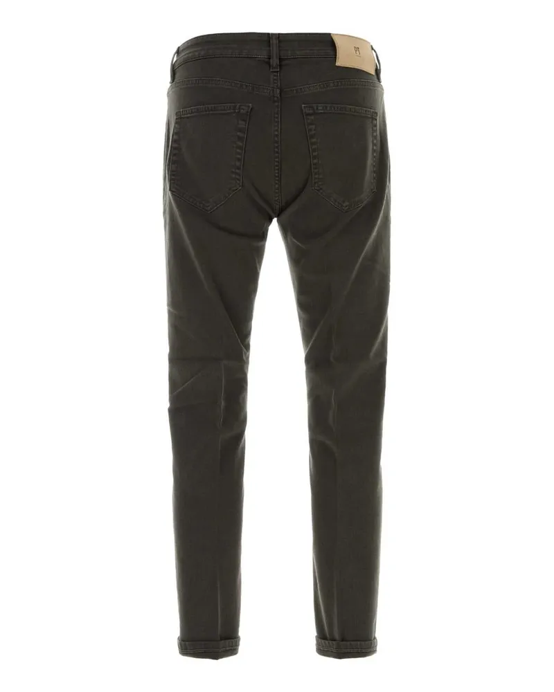 PT TORINO Men's Charcoal Stretch Denim Jeans Tmoro Exterior: Cotton Elastane Gray