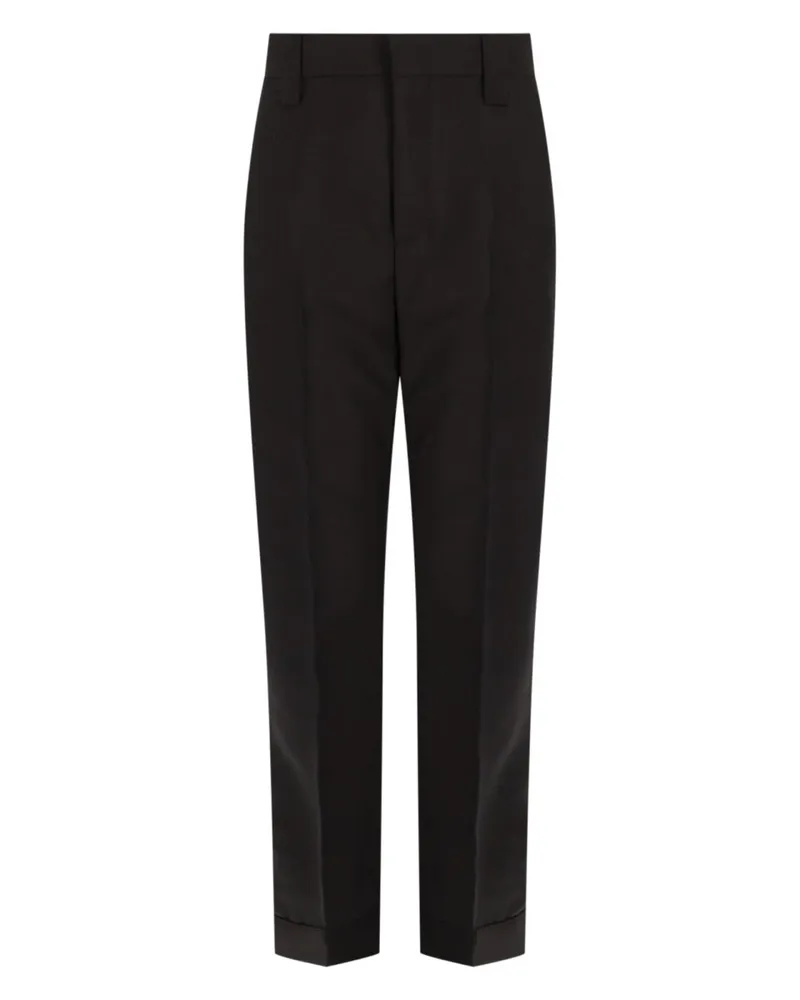 Versace Wool-Mohair Blend Trousers — Brown Brown