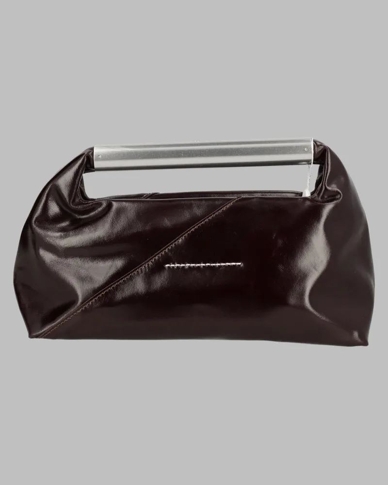 Maison Margiela Women's Clutch Japanese Brown Leather Cow Handbags Hand Bags Brown