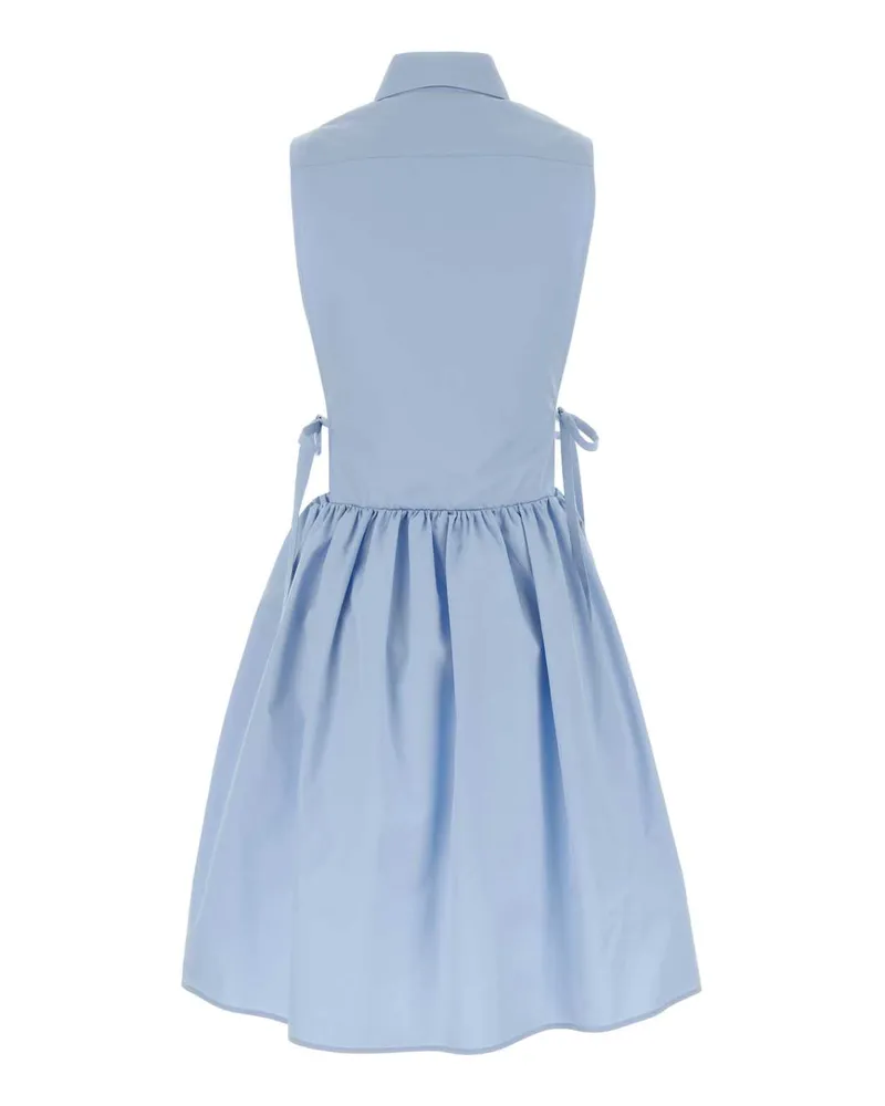 Miu Miu Women's Light-Blue Poplin Shirt Dress Azzurro Exterior: Cotton Abiti Blue