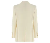 Women's White Virgin Wool Blazer Clothing