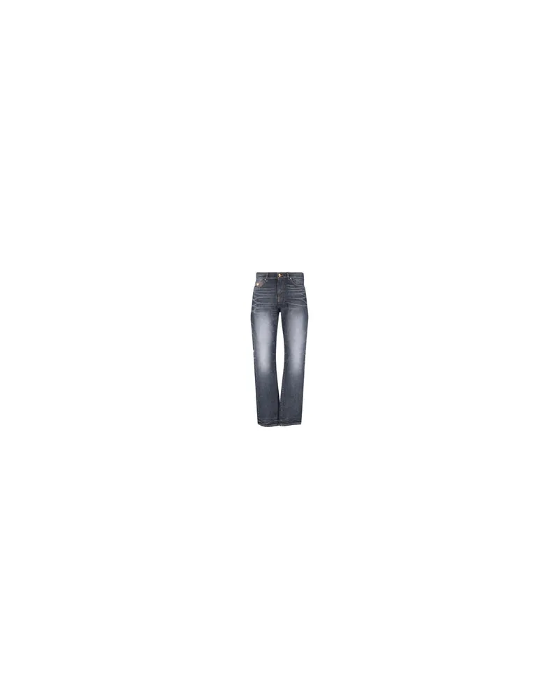 Versace Men's Jeans Blue Cotton Gray