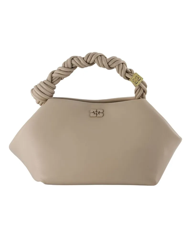 Ganni Women's Bou Crossbody Bag -  Leather Beige Ivory Synthetic Handbags-Purses Beige