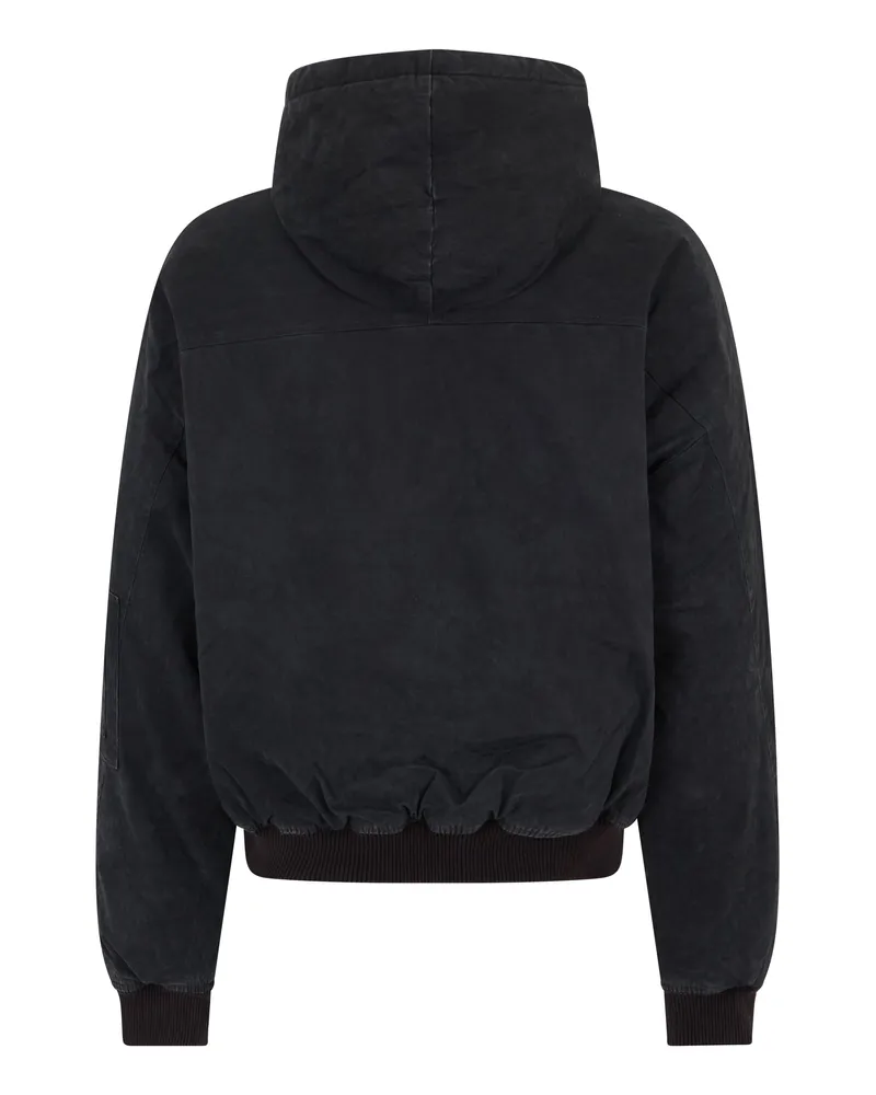 REPRESENT Men Hooded Bomber Jacket Grey Cotton Gray