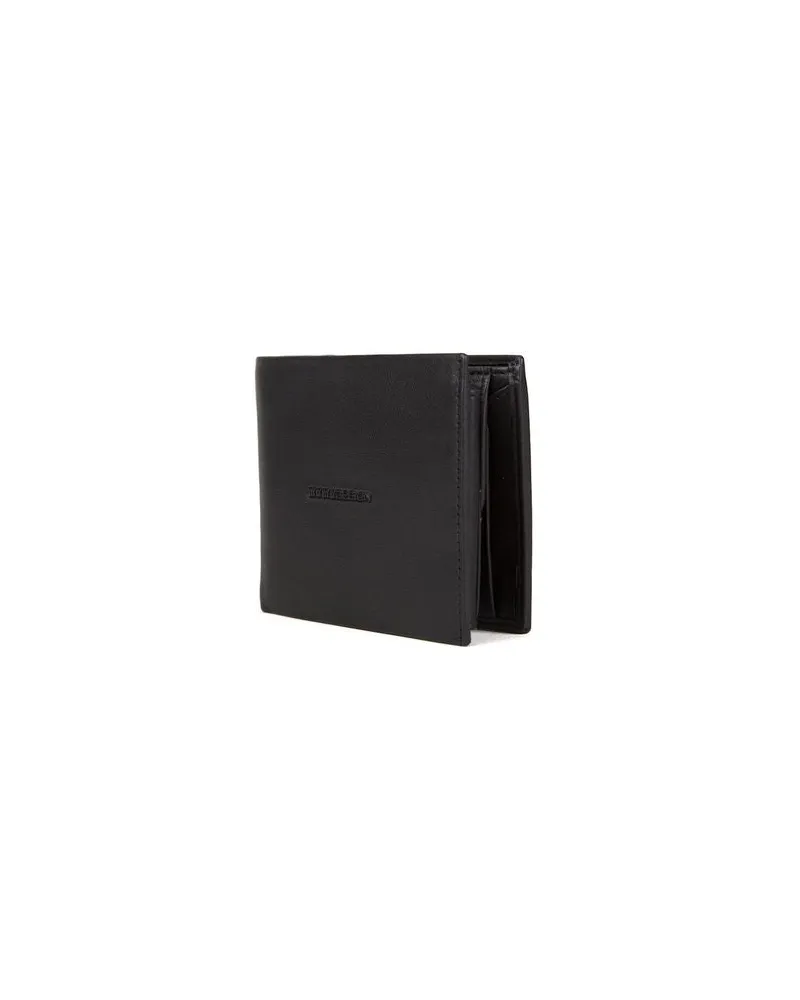 MOMO DESIGN Men's Wallet Black Leather Bags Black