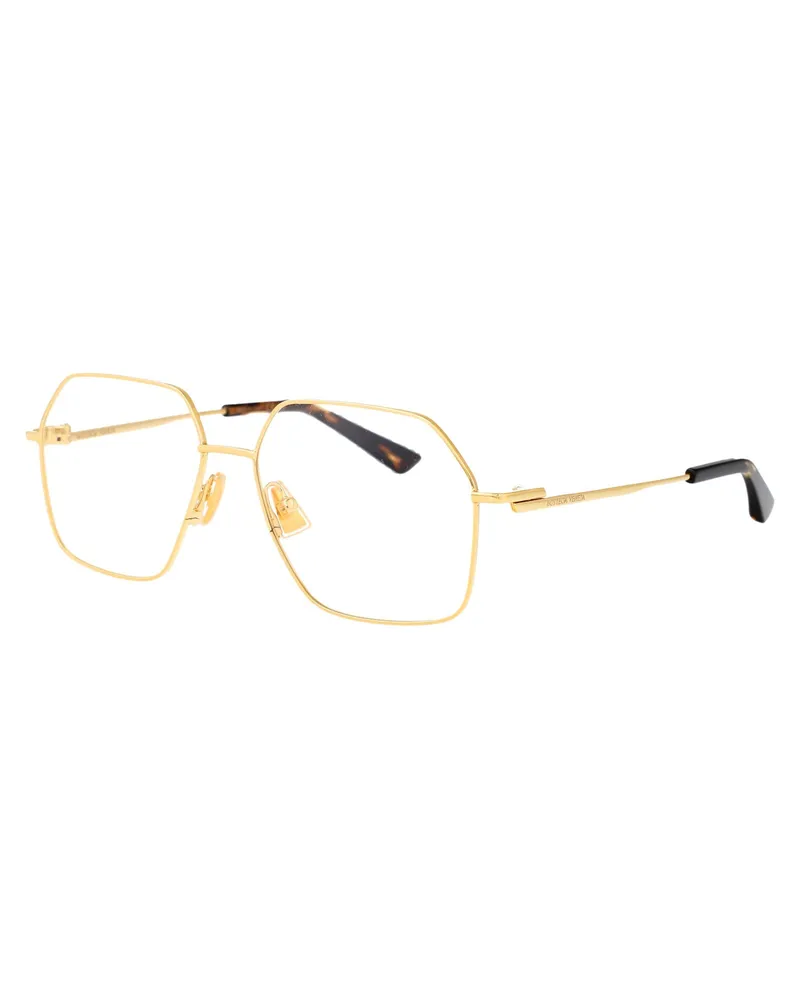 Bottega Veneta Women's Sunglasses Gold Metal Frame Gold-Gold-Transparent Glasses & Frames Gold/gold/transparent Gold