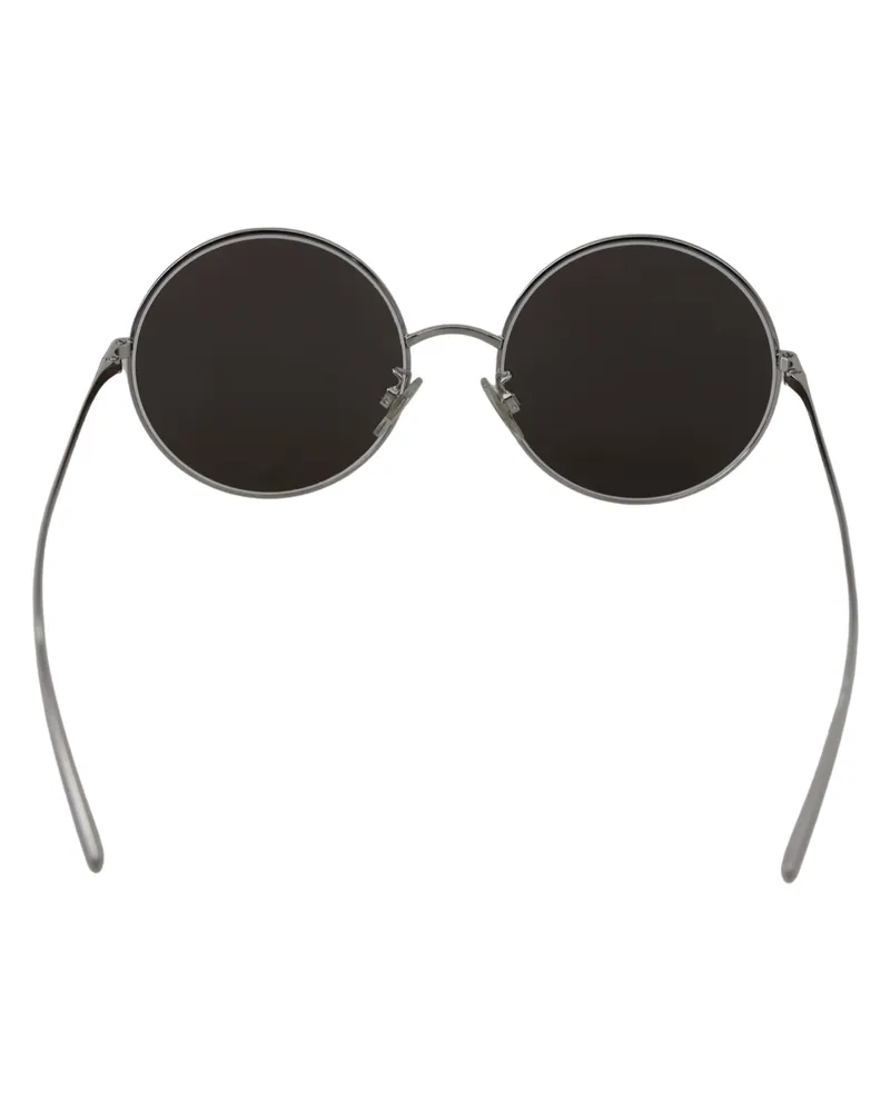 Dolce & Gabbana Silver Plated Round Gray Le Nses Women Sunglasses Metal Silver