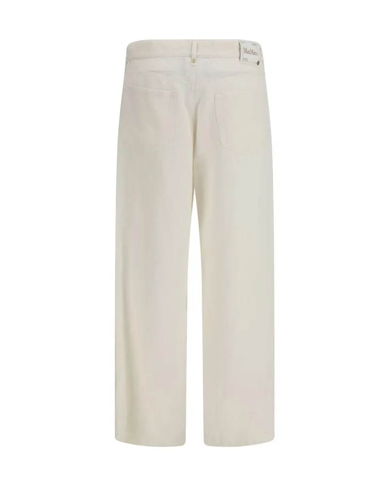 Max Mara Women's Beige Cotton Casual Pants Beige