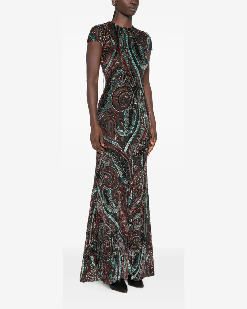 Etro Paisley Jacquard Dress Multicolour