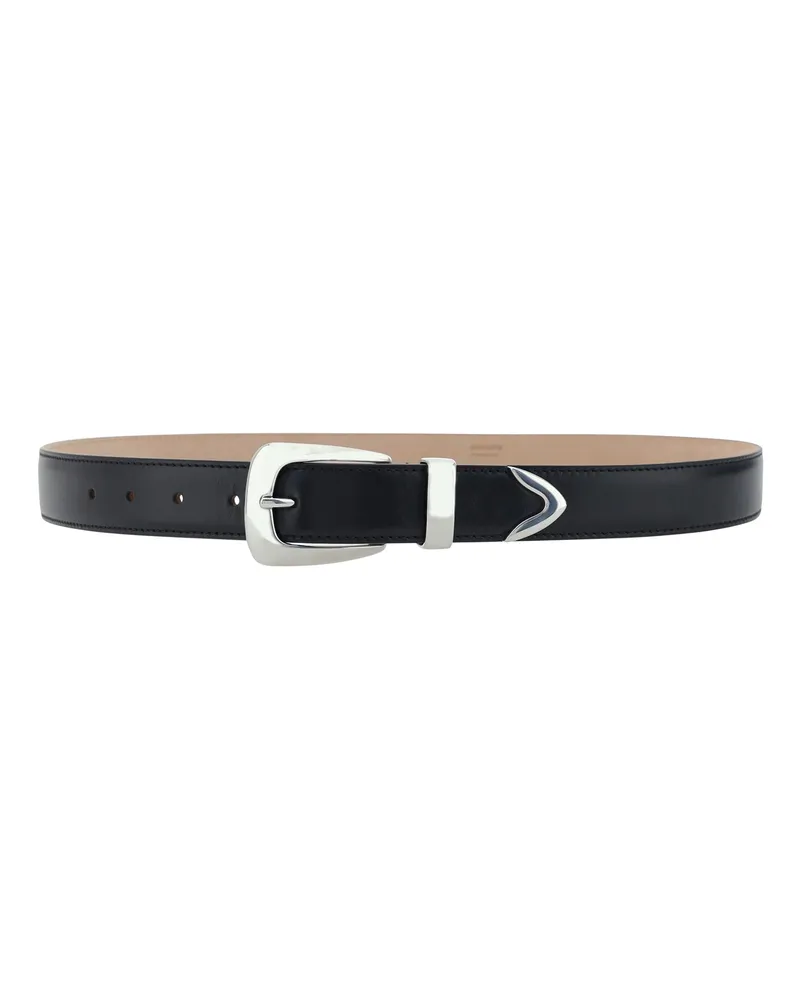KHAITE Women's Belt Benny Black Calf Leather Black
