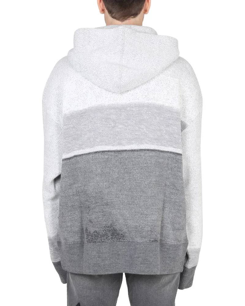 Palm Angels Hooded Acrylic Blend Sweatshirt — Gray Gray