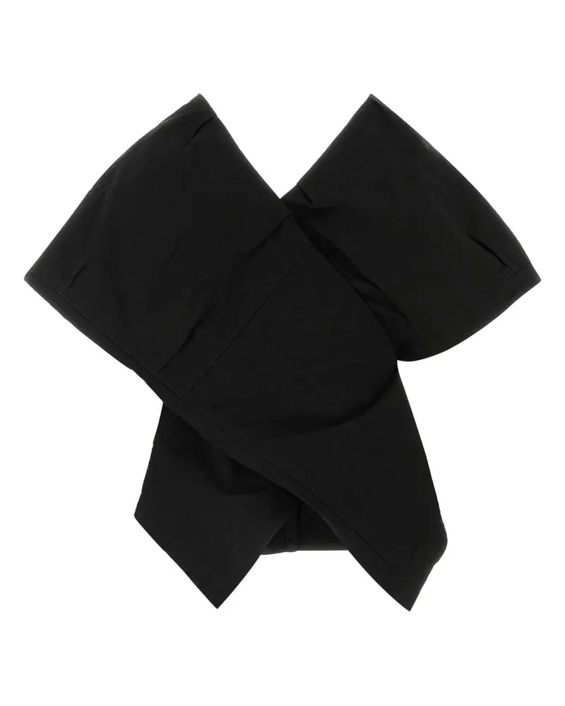 Balenciaga Women's Black Cotton Blend Top Exterior: Nylon Maglie Black