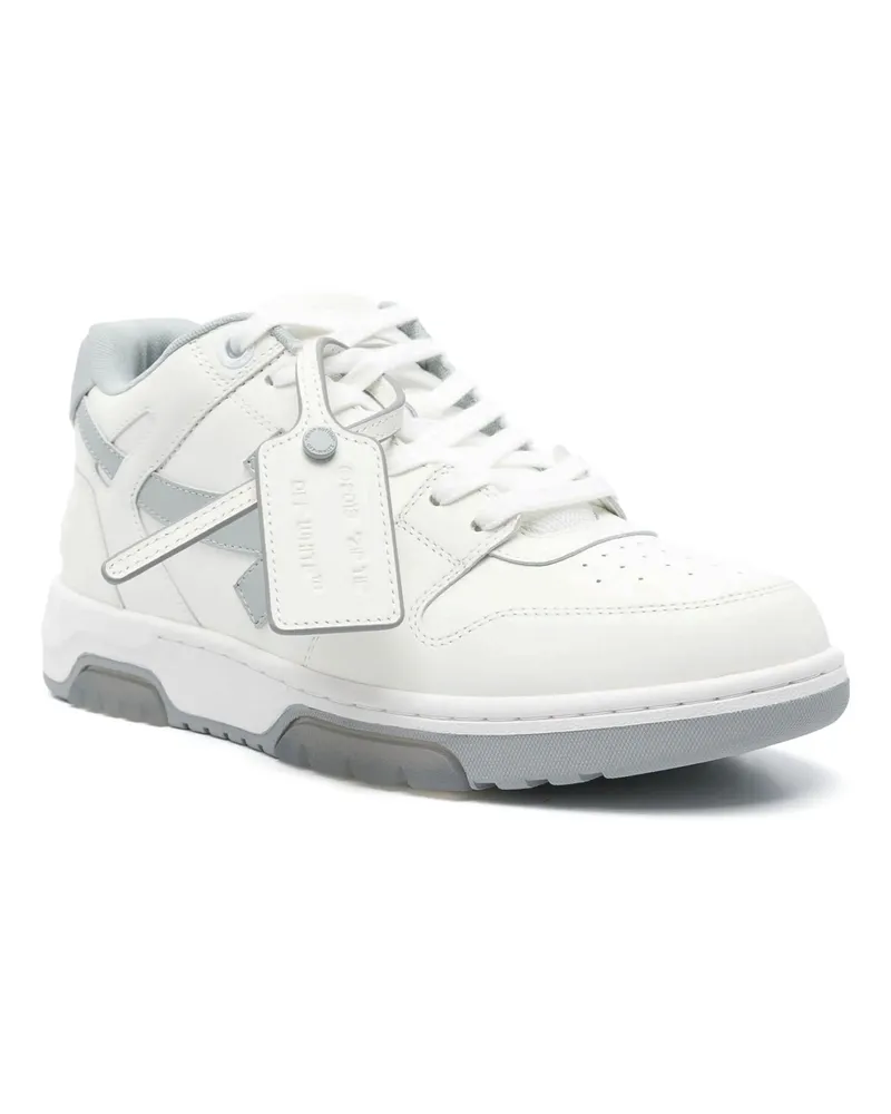 OFF-WHITE Men's Sneakers Out Of Office White-Grey Upper: Leather Trainers White/grey White