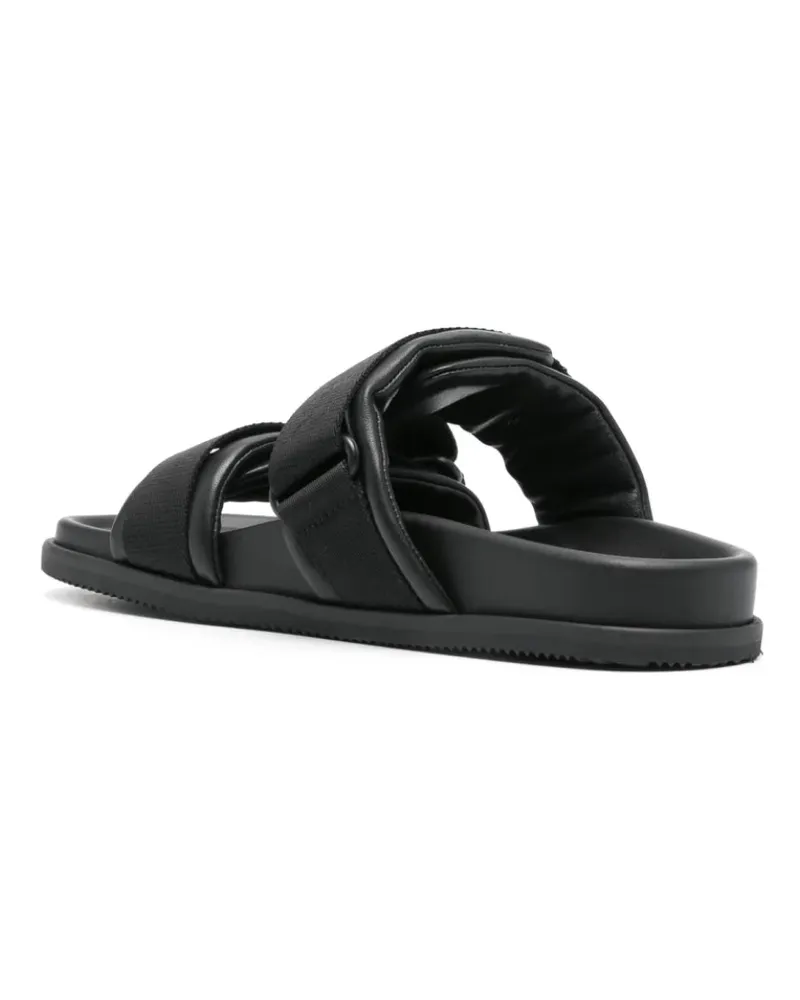 Moncler Women's Mon Summer Strap Sandals Black Shoes Black