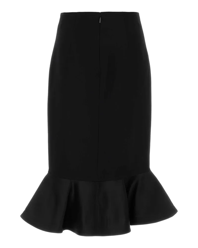 Fendi Women's Black Wool Skirt Gonne Black