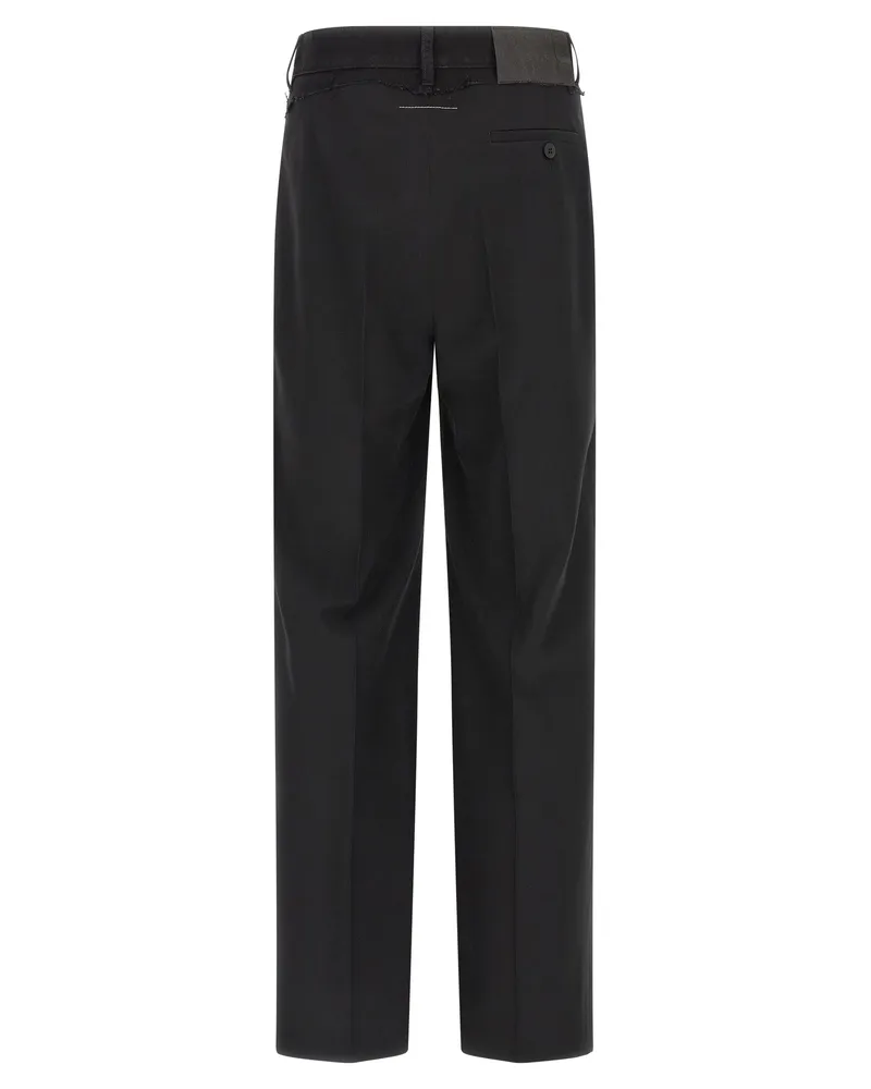 Maison Margiela Men's Black Polyester Casual Pants Black