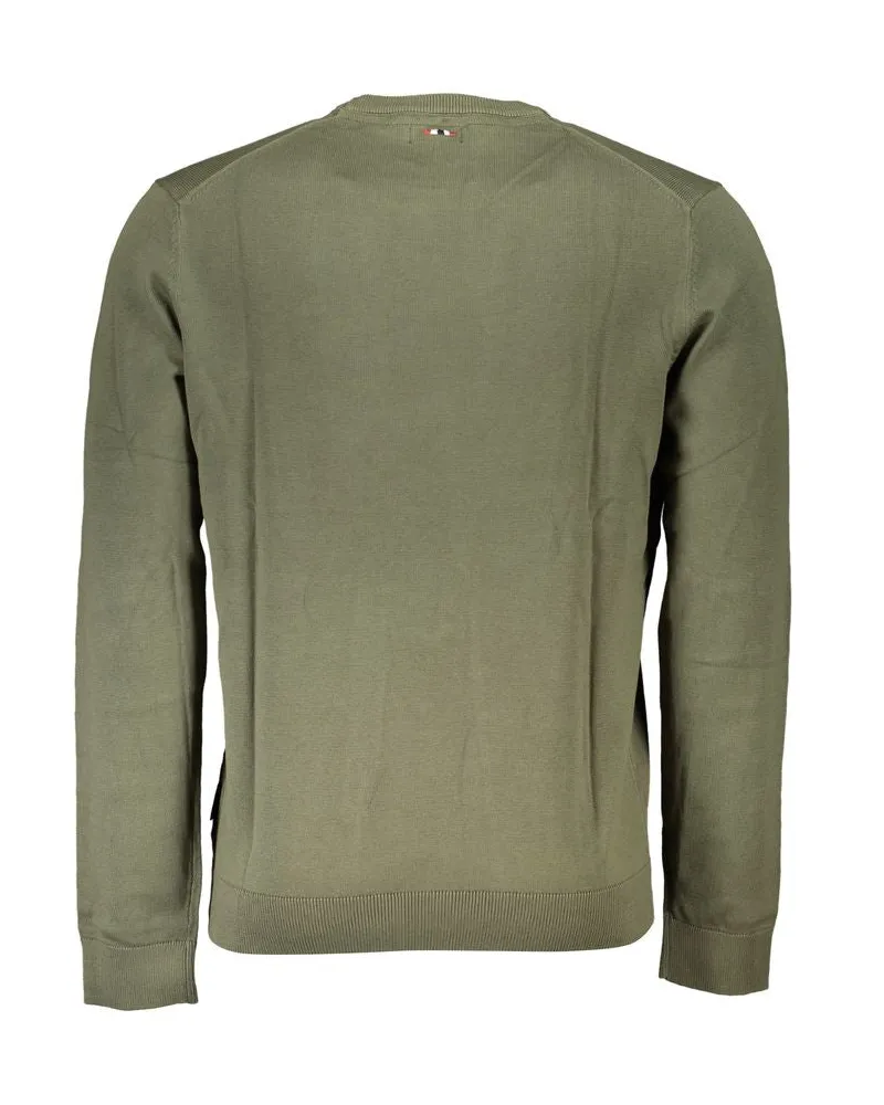 Napapijri Crew Neck Cotton Sweater — Green Green