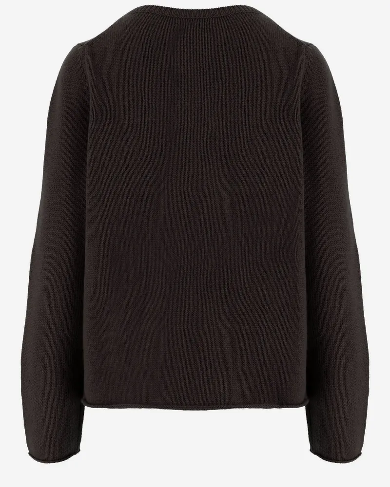 ALLUDE Women Cashmere Sweater Dark Brown Brown