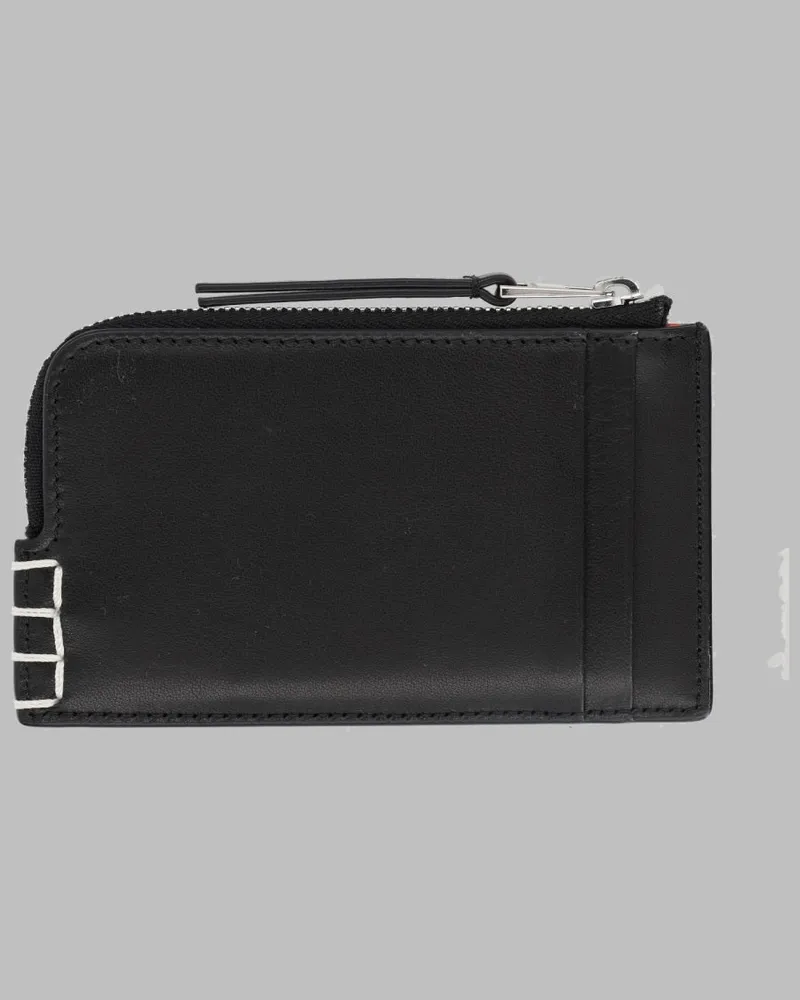 J.W.Anderson Zip-Around Leather Wallet — Black Black